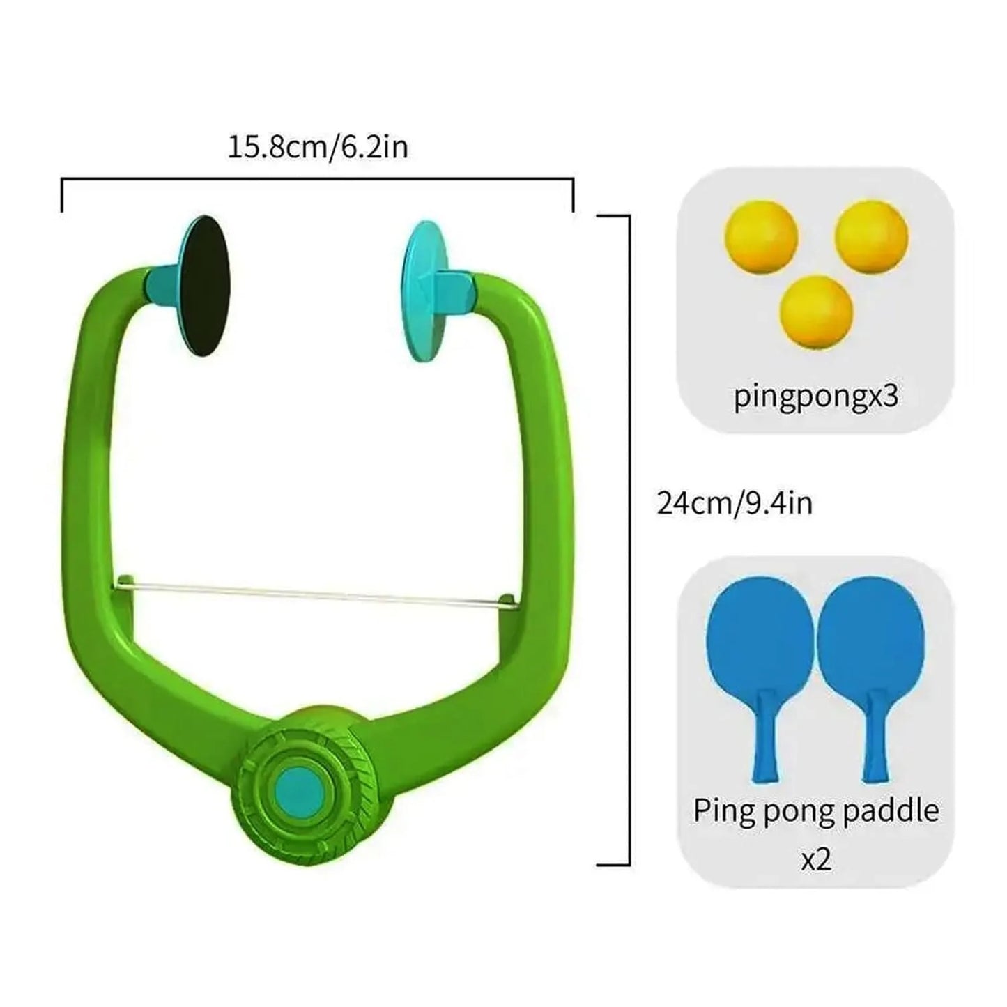 Hanging Table Tennis Trainer Ping Pong Ball Self Training and Workout Indoor Gaming Set for Adults and 5 6 7 8 Years Kids - Multicolor