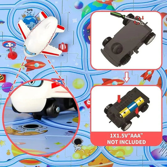 Rail Car Puzzle Car Track Puzzle Car Track Toys for Kids