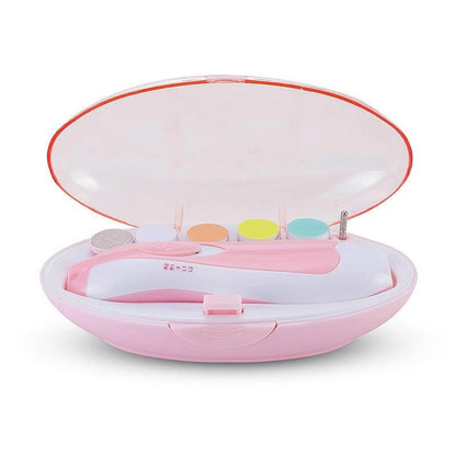 Baby Nail Trimmer Filer For New Born Electric With 6 Grinding Heads Safe For Kids Manicure Kit Nail Clippers Painless Safe Effective (Multicolor)
