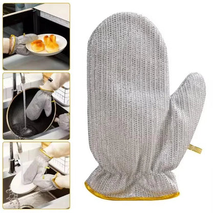 2-Piece Wire Dishwashing Gloves for Kitchen Cleaning – Non-Scratch, Waterproof & Machine Washable