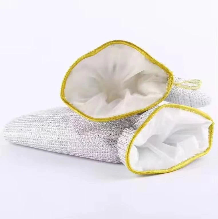 2-Piece Wire Dishwashing Gloves for Kitchen Cleaning – Non-Scratch, Waterproof & Machine Washable