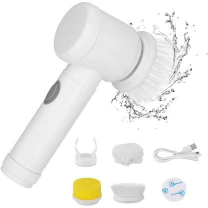 5-in-1 Electric Cleaning Brush – Cordless Power Scrubber for Bathroom & Kitchen