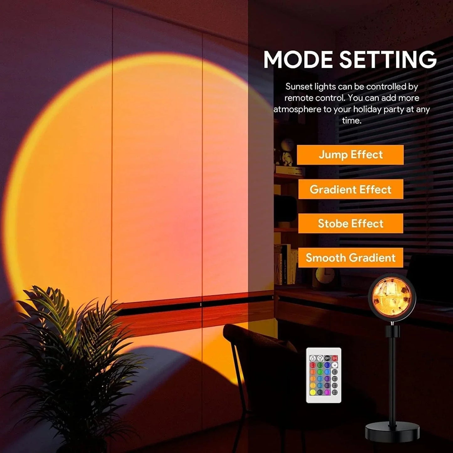 Sunset Lamp With Remote Control