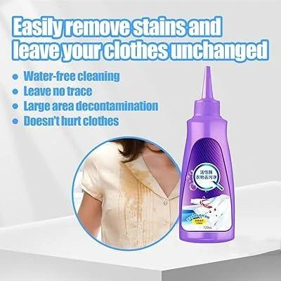 Multi-Purpose Clothes Stain Remover Roll-On | 120 ml Instant Fabric Cleaner for Cotton, Linen, Polyester, Blended Fabrics & Denim Jackets (120ml - Pack of 1)