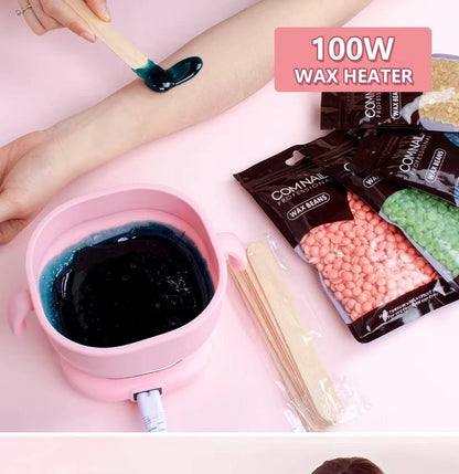 Silicone Wax Heater | Portable and Easy-to-Use Electric Waxing Heater Machine with Lid for Gentle Hair Removal | Wax Heater for Waxing for Women | Non-Stick Wax Warmer