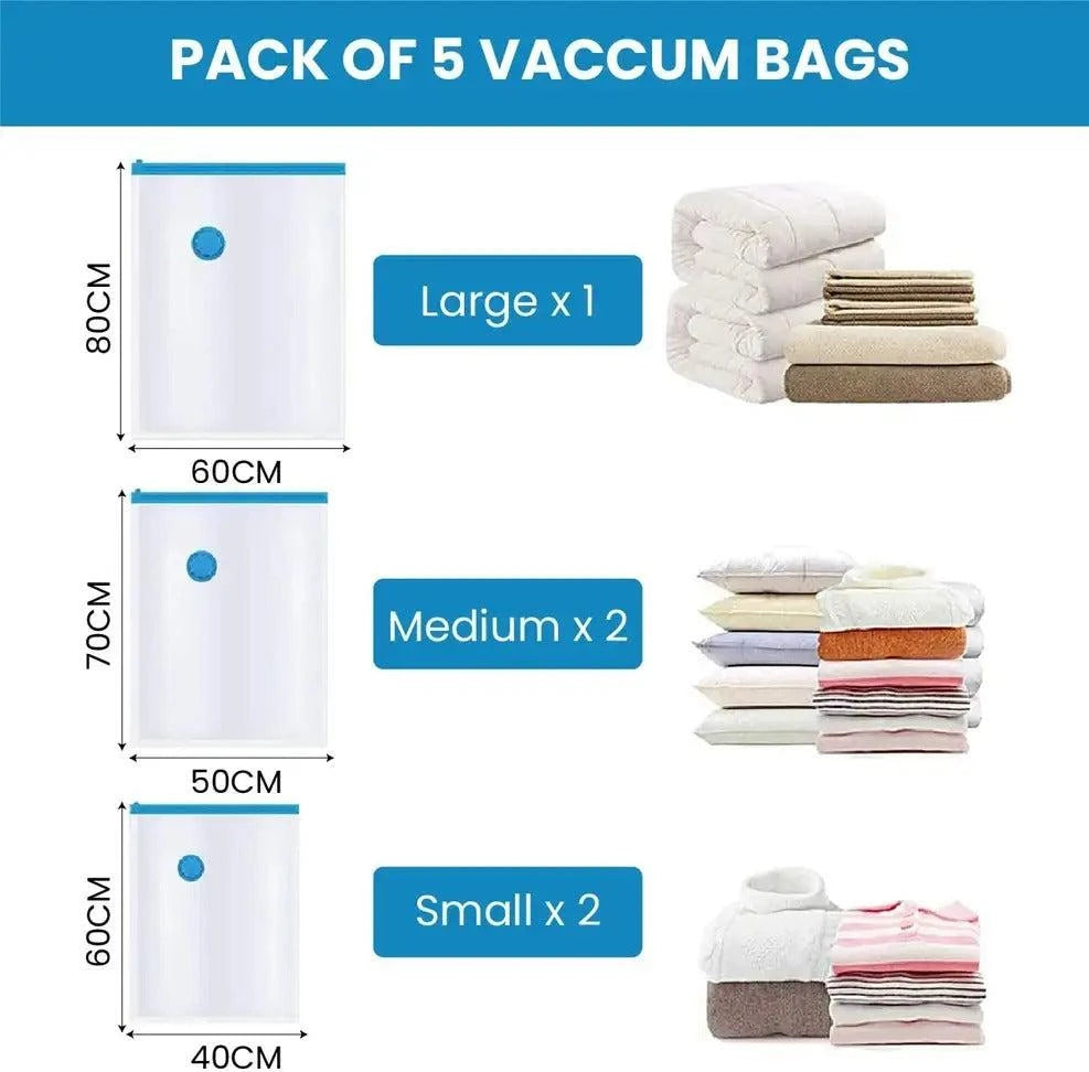 Vacuum Storage Bags with Suction Pump