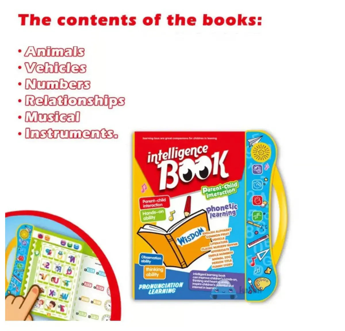 Kids Intelligence Learning Book - Interactive English Word Book for Kids
