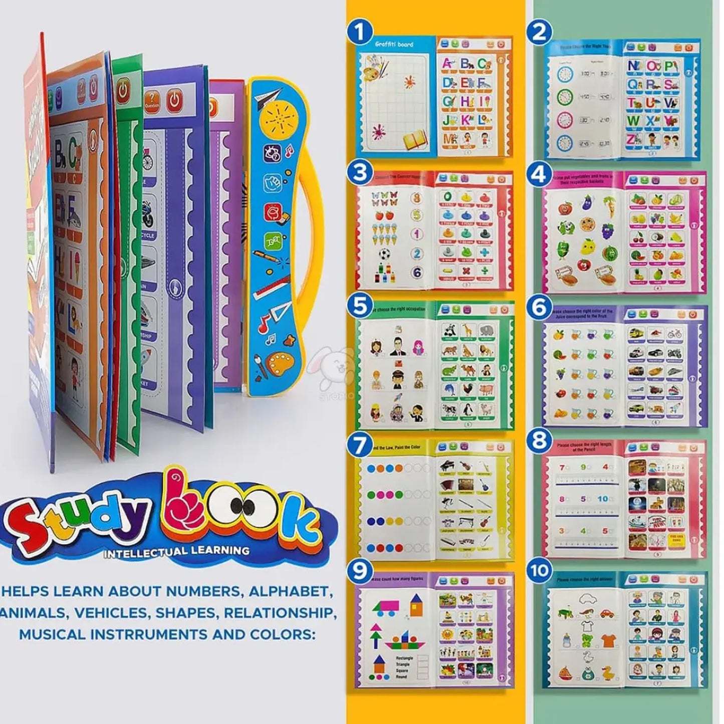 Kids Intelligence Learning Book - Interactive English Word Book for Kids